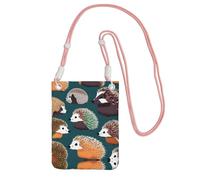 Piccola borsa a tracolla per telefono cellulare per le donne mini borsa a tracolla per telefono alla moda molti ricci stampa, Rosa, One Size