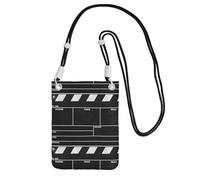 Piccola borsa a tracolla per trasportare una borsa per cellulare in diagonale classico film clapboard nero mini borsa a tracolla portafoglio portafoglio per smartphone