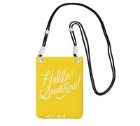 Piccola borsa a tracolla per trasportare una borsa per telefono cellulare Diagonalmente bell"aspetto Hello Sunshine Mini borsa a tracolla portafoglio portafoglio per smartphone