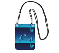 Piccola borsa a tracolla per trasportare una borsa per telefono cellulare diagonalmente bella farfalla blu mini borsa a tracolla portafoglio portafoglio smartphone portafoglio