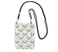 Piccola borsa a tracolla per trasportare una borsa per telefono cellulare diagonalmente carino panda stella di bambù mini borsa a tracolla portafoglio portafoglio per smartphone