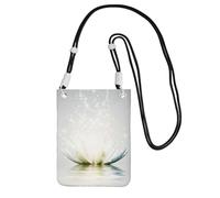 Piccola borsa a tracolla per trasportare una borsa per telefono cellulare diagonalmente petali di loto mini borsa a tracolla portafoglio portafoglio per smartphone
