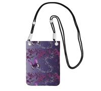 Piccola borsa a tracolla per trasportare una borsa per telefono cellulare diagonalmente viola prugna farfalla mini borsa a tracolla portafoglio portafoglio per smartphone
