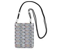 Piccola borsa a tracolla, porta cellulare, borsa a tracolla, levrieri, cani da salvataggio, cani più carini,Nero