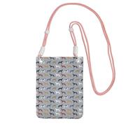 Piccola borsa a tracolla, porta cellulare, borsa a tracolla, levrieri, cani da salvataggio, cani più carini,Rosa