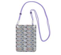 Piccola borsa a tracolla, porta cellulare, borsa a tracolla, levrieri, cani da salvataggio, cani più carini,Viola