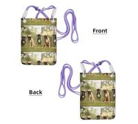 Piccola borsa a tracolla, porta cellulare, portamonete, borsa a tracolla, per cani Boxer, cuccioli, animali domestici, cani di famiglia,Viola