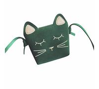 Piccola borsa cosmetica borsa per bambini borsa a tracolla carina principessa borsa da ragazza gatto borsa a tracolla per bambini borsa per cellulare borsa a tracolla scienza borsa messenger, Verde,