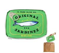 Piccola borsa cosmetica - Grande capacità Sardine Storage Stampo di Latta | Trousse cosmetica creativo gatto lattina borsa cosmetica, verde, Consulte la descripción, Vedi descrizione