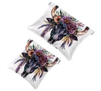 Piccola borsa cosmetica tascabile, borsa da viaggio per il trucco da viaggio, senza cerniera, mini astuccio per trucco a chiusura automatica, per donne e ragazze, cielo notturno blu galassia con