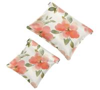 Piccola borsa cosmetica tascabile, borsa da viaggio per il trucco da viaggio, senza cerniera, mini pochette per trucco a chiusura automatica, per donne e ragazze, carino cucciolo di cane acquerello