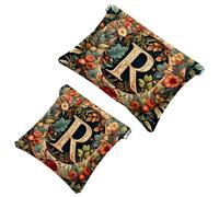 Piccola borsa cosmetica tascabile, borsa da viaggio per trucchi da viaggio, senza cerniera, mini astuccio per trucco a chiusura automatica, per donne e ragazze, un bouquet di fiori, Multicolore 07,