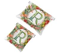 Piccola borsa cosmetica tascabile, borsa da viaggio per trucchi da viaggio, senza cerniera, mini astuccio per trucco a chiusura automatica, per donne e ragazze, un bouquet di fiori, Multicolore 06,