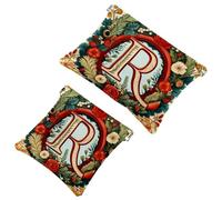 Piccola borsa cosmetica tascabile, borsa da viaggio per trucchi da viaggio, senza cerniera, mini astuccio per trucco a chiusura automatica, per donne e ragazze, un bouquet di fiori, Multicolore 04,