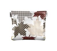 Piccola borsa da donna in pelle con foglie d'acero che cadono modello donne ragazze mini portafoglio titolare della carta carino, Motivo con foglie d'acero che cadono, 1 Size, Accessorio da viaggio