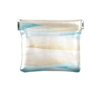 Piccola borsa da donna in pelle per cambio borsa da donna borsa da tasca borsa per il trucco carina, calma acquerello sabbia oceano, Fondo dell'oceano sabbioso dell'acquerello calmo, 1 Size,