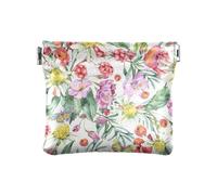 Piccola borsa da donna in pelle per cambio borsa donna ragazza porta carte organizzatori di denaro carino, acquerello estate camomilla bacche, Acquerello Estate Camomilla Bacche Fiori di campo, 1