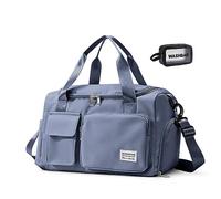 Piccola borsa da palestra da donna, borsone da viaggio con scomparto per scarpe, 04#blu, Gym Bag & Toiletry Bag, Borsa da palestra e borsa da toilette