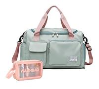 Piccola borsa da palestra da donna, borsone da viaggio con scomparto per scarpe, 05#Verde, Gym Bag & Toiletry Bag, Borsa da palestra e borsa da toilette