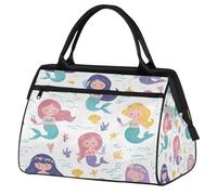 Piccola borsa da palestra per uomo e donna, graziose sirene da viaggio, sport, borsone impermeabile per il fine settimana borsa da notte leggera borsa da trasporto