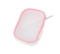 Piccola borsa da viaggio in rete trasparente, rosa, Minimalista | Rete trasparente, per una posizione immediata degli oggetti, compatta 13 x 7 cm, adatta per borsa, facile organizzazione