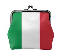 Piccola borsa della moneta della serratura del bacio del sacchetto della stampa della bandiera italiana per le donne portamonete, portafoglio della carta di credito