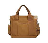 Piccola borsa di tela solida borsa di tela carina borsa alla moda conveniente borsa temperamento borsa portatile borsa di stoccaggio trasparente Tote Bag Stadio approvato, Marrone, Taglia unica