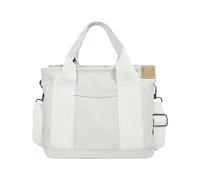 Piccola borsa di tela solida borsa di tela carina borsa alla moda conveniente borsa temperamento borsa portatile borsa di stoccaggio trasparente Tote Bag Stadio approvato, bianco, Taglia unica