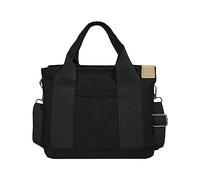 Piccola borsa di tela solida borsa di tela carina borsa alla moda conveniente borsa temperamento borsa portatile borsa di stoccaggio trasparente Tote Bag Stadio approvato, Nero , Taglia unica