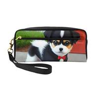 Piccola borsa di trucco del cucciolo di bianco e nero, doppio ha parteggiato il sacchetto del cuoio di CasePU