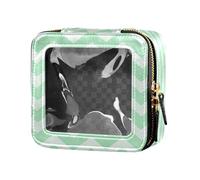 Piccola borsa di trucco della radura verde della menta per le borse cosmetiche della borsa per il viaggio