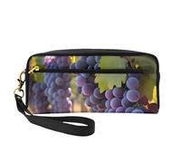 Piccola borsa di trucco dell'uva del deserto, doppio ha parteggiato il sacchetto del cuoio di Case