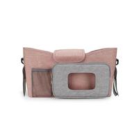 Piccola borsa for pannolini for passeggino con portabicchieri isolato e tracolla, mini custodia for passeggino for esterni Per La Raccolta Di Salviette, Pannoli(Pink)