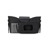 Piccola borsa for pannolini for passeggino con portabicchieri isolato e tracolla, mini custodia for passeggino for esterni Per La Raccolta Di Salviette, Pannoli(Black)