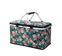 Piccola borsa frigo isolata, con manico, grande cestino da picnic isolato, pieghevole, con fodera impermeabile, borsa for la spesa, for campeggio, escursionismo, picnic, gite al lago, vacanze in famig