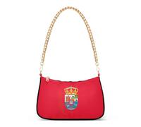 Piccola borsa hobo con cerniera, con bandiera della provincia di Avila, borsa a tracolla da donna con tracolla a catena