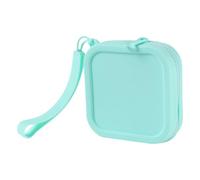 Piccola borsa in silicone quadrata portamonete piccola borsa portaoggetti per studenti e donne scuola ufficio viaggi e uso esterno custodia in silicone, Verde