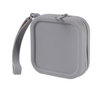 Piccola borsa in silicone quadrata portamonete piccola borsa portaoggetti per studenti e donne scuola ufficio viaggi e uso esterno borsa compatta per il trasporto, Grigio