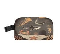 Piccola borsa isolata leggera Cooler Tote Box con fibbia Cooler Thermal Pasto Tote per Spiaggia Viaggio Sotto Marine Nero Arancione Animale Squalo Medusa bolso para lonchera termica