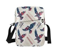 Piccola borsa messenger da uomo a tracolla piccola borsa da donna borsa a tracolla tracolla regolabile per casual casual-rosso blu grande uccello