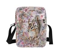 piccola borsa messenger per gli uomini Borse a tracolla per le donne Borse da donna Cinghia regolabile per lo shopping Shopping-Boho Viola Scoiattolo Semplice