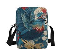 Piccola borsa messenger per gli uomini Piccole Borse a Tracolla Per Le Donne Delle Donne Borse A Tracolla Borse A Tracolla Tracolla Regolabile per Outdoor Quotidiano Giapponese Ukiyo-e Style Phoenix