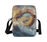 piccola borsa messenger per le donne Piccole Borse a tracolla per le donne Borsa a tracolla da donna Borse a tracolla Tracolla Regolabile per Outdoor Daily Chinese Dragon Ocean