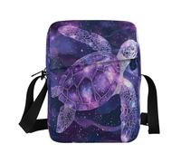 Piccola borsa messenger viola con tartaruga marina per le donne borsa a tracolla da donna borsa a tracolla tracolla regolabile per la scuola shopping