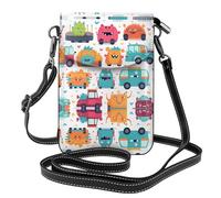 Piccola borsa per cellulare 19,3 x 12,4 cm HYTTER carino monster truck stampe alla moda, pratica e multifunzionale per passeggiate, campeggio, shopping, viaggi