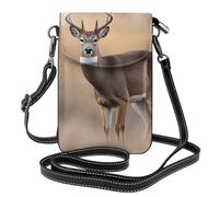 Piccola borsa per cellulare 19,3 x 12,4 cm HYTTER con stampa di cervo dalla coda bianca, alla moda, pratica e multifunzionale per passeggiate, campeggio, shopping, viaggi