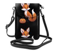 Piccola borsa per cellulare 19,3 x 12,4 cm HYTTER Little Fox che tiene una lanterna di zucca Stampe alla moda, pratica e multifunzionale per passeggiate, campeggio, shopping, viaggi