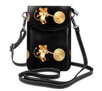 Piccola borsa per cellulare 19,3 x 12,4 cm HYTTER Little tiger beating the gong Stampe alla moda, pratica e multifunzionale per passeggiate, campeggio, shopping, viaggi
