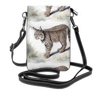 Piccola borsa per cellulare 19,3 x 12,4 cm, motivo YYHWHJDE Wild bobcat alla moda, pratica e multifunzionale per passeggiate, campeggio, shopping, viaggi