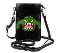 Piccola borsa per cellulare 19,3 x 12,4 cm WHJSSF Angry monster stampe alla moda, pratica, multifunzionale in pelle a tracolla con patta per telefono da donna